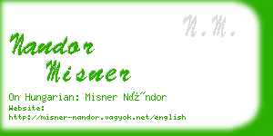 nandor misner business card